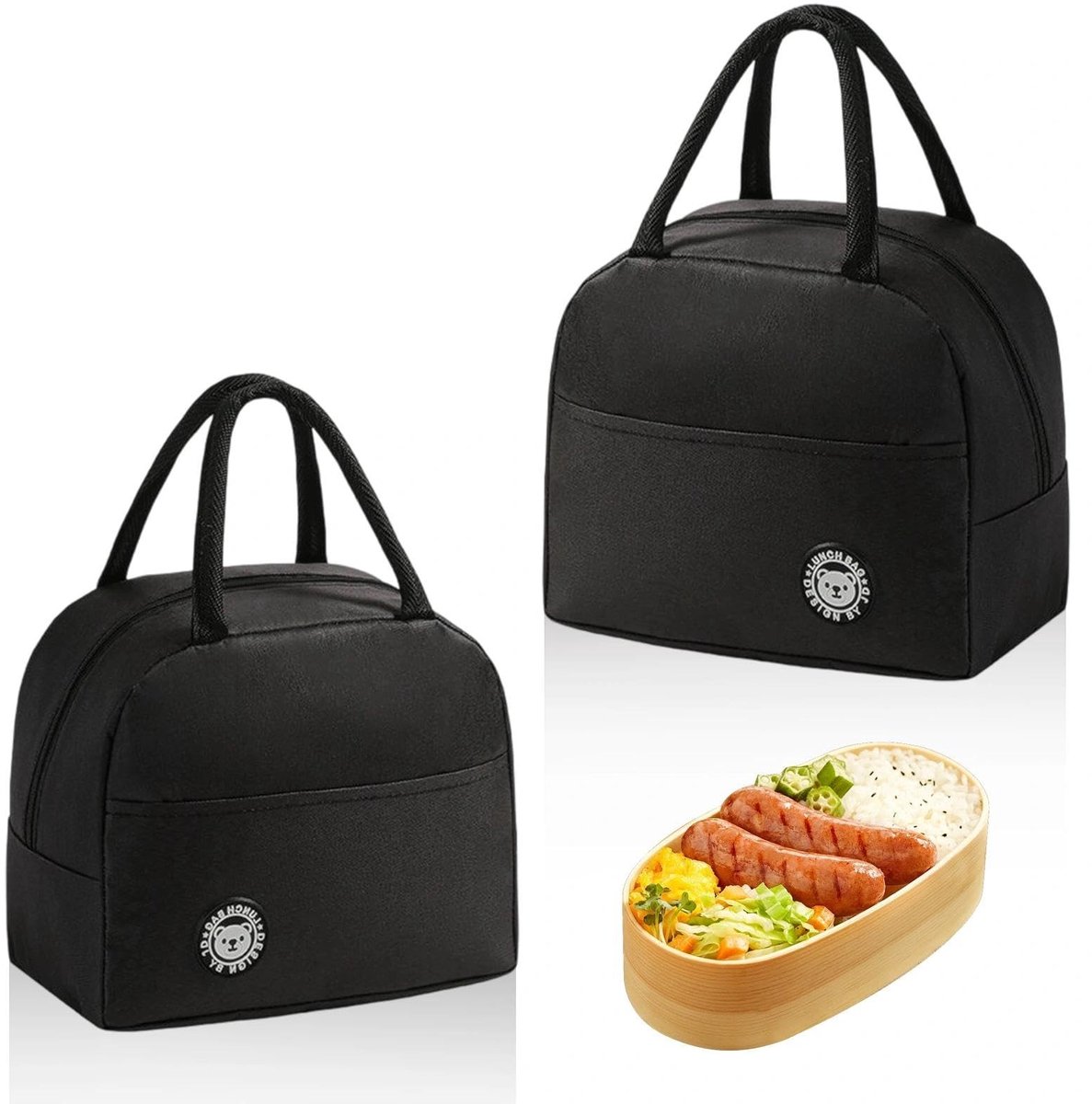 Solidchoice - Isolerende Lunchtas 2-Pack voor Thuis en Op Reis