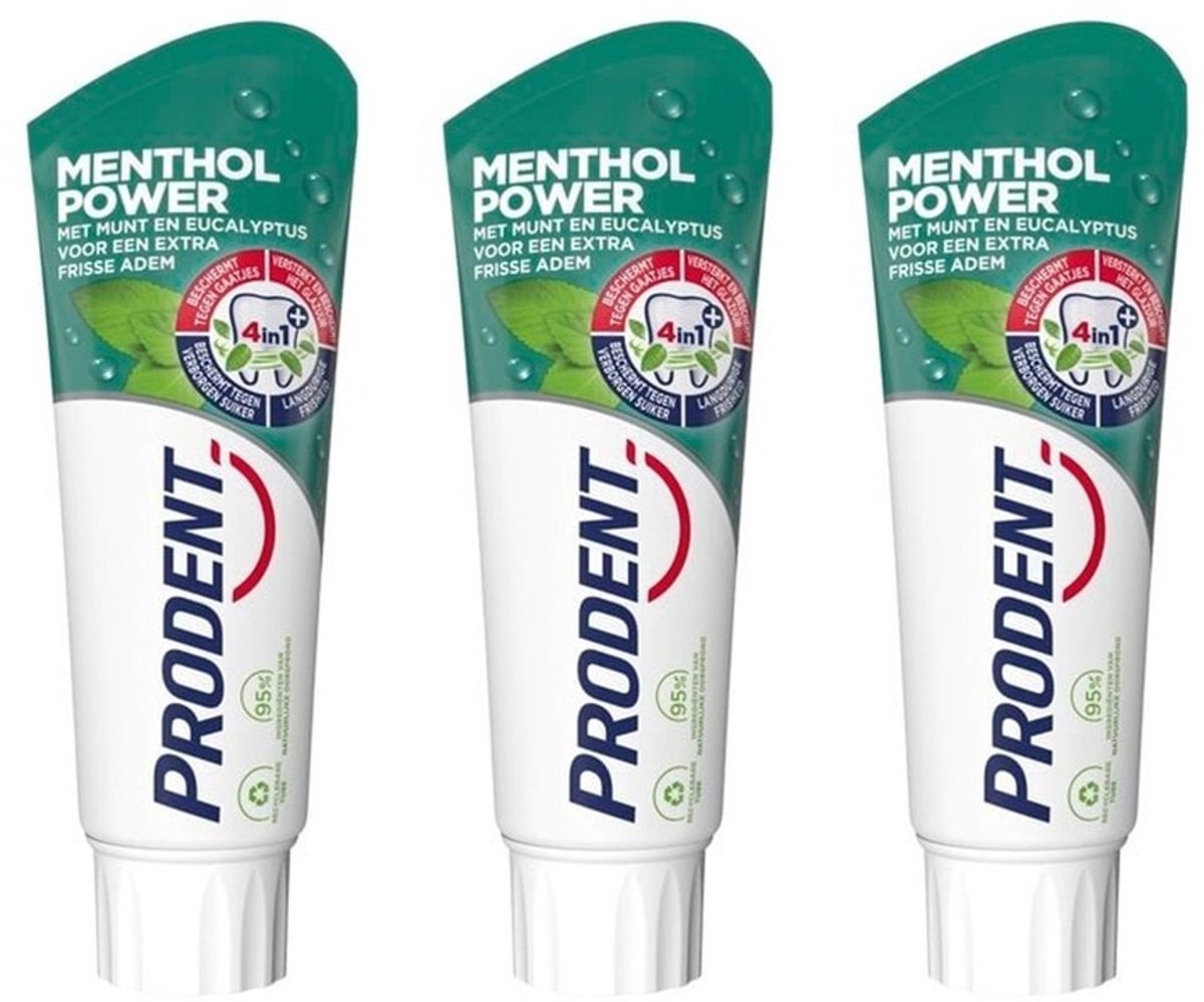 Prodent Tandpasta - Menthol Power 4in1 - 3 x 75 ml