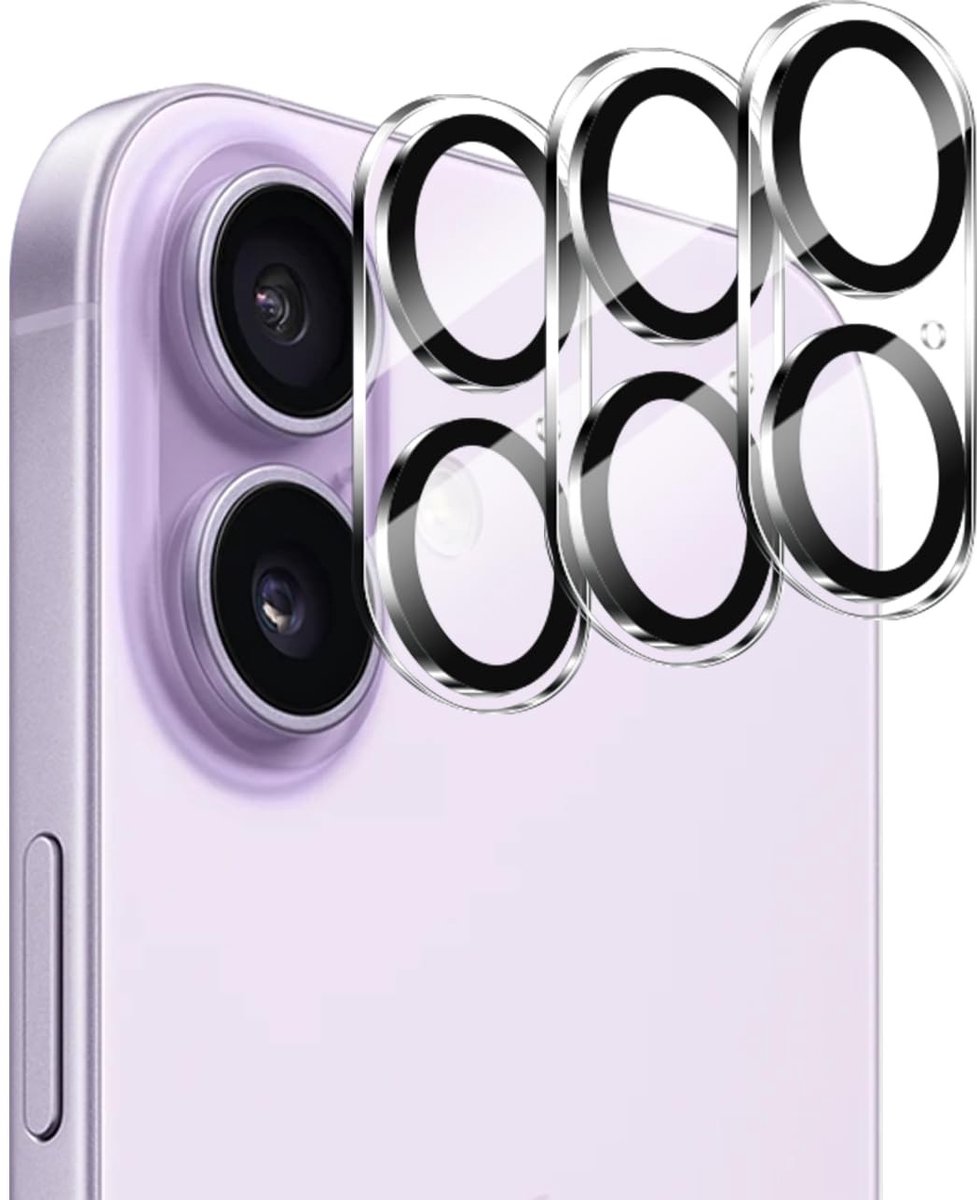 Solidchoice - Set van 3 Camera Beschermfilms voor iPhone 17 van 9H Gehard Glas