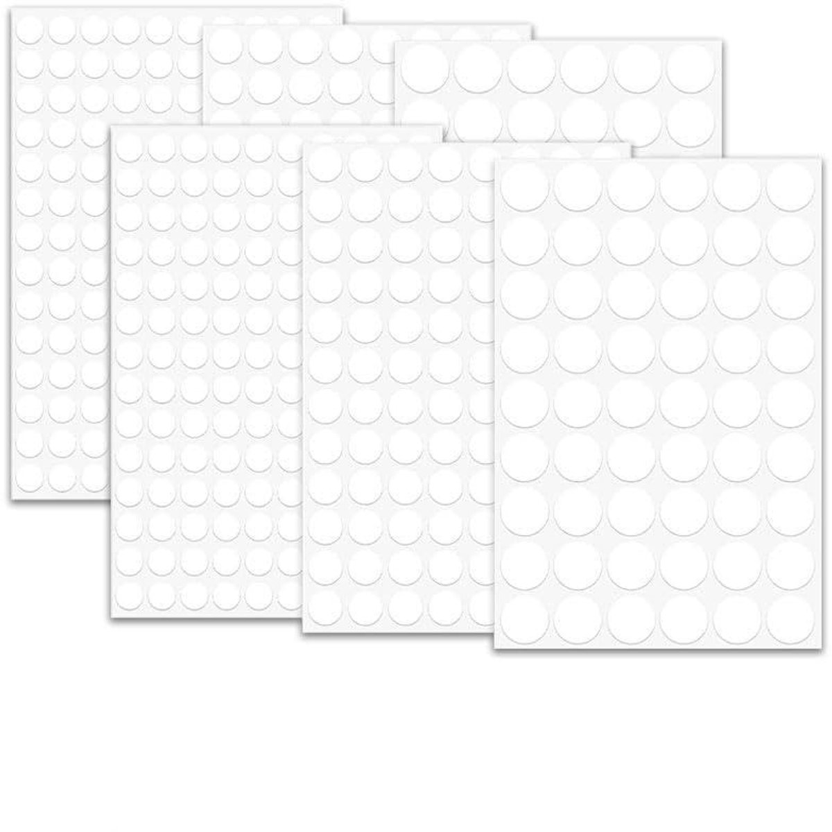 Solidchoice - Set van 580 Off White Schroefdeksels voor Meubels in Diverse Maten