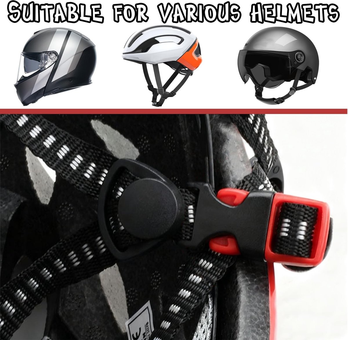 Solidchoice - Set van 2 Veiligheidsgespen voor Fietsen en Skates