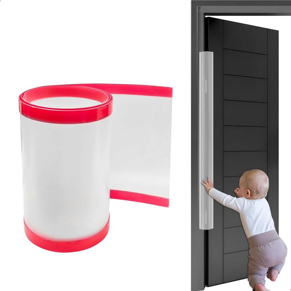 Solidchoice - Anti-vinger deurklem 17 x 120 cm voor kinderveiligheid