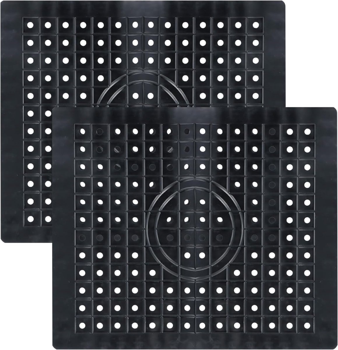 Gootsteenmatten 31 x 26 cm - zwart - afdruipmat - bescherming voor gootsteen - ShopVlot