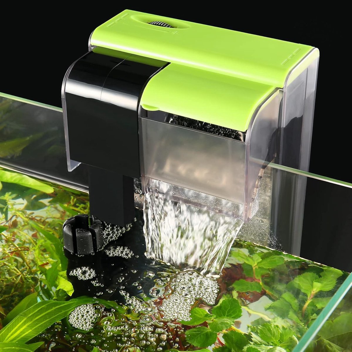 Aquariumfilter - Zwart - 450 l/h - Watervalfilter met Stil Ontwerp - Voor Aquaria