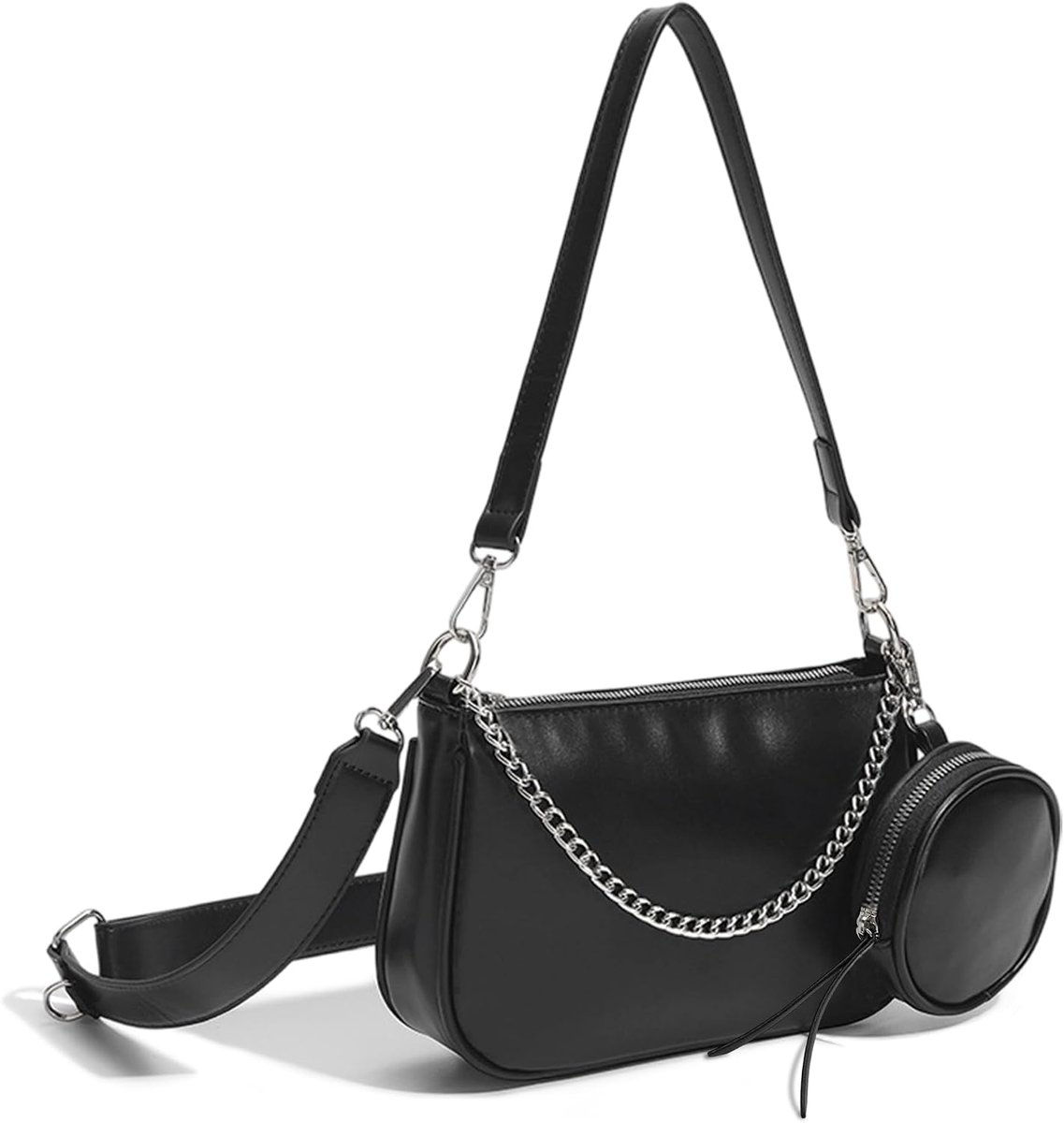 Schoudertas dames - elegante PU-handtas met ketting - afneembare portemonnee - ideaal voor dagelijks gebruik - ShopVlot