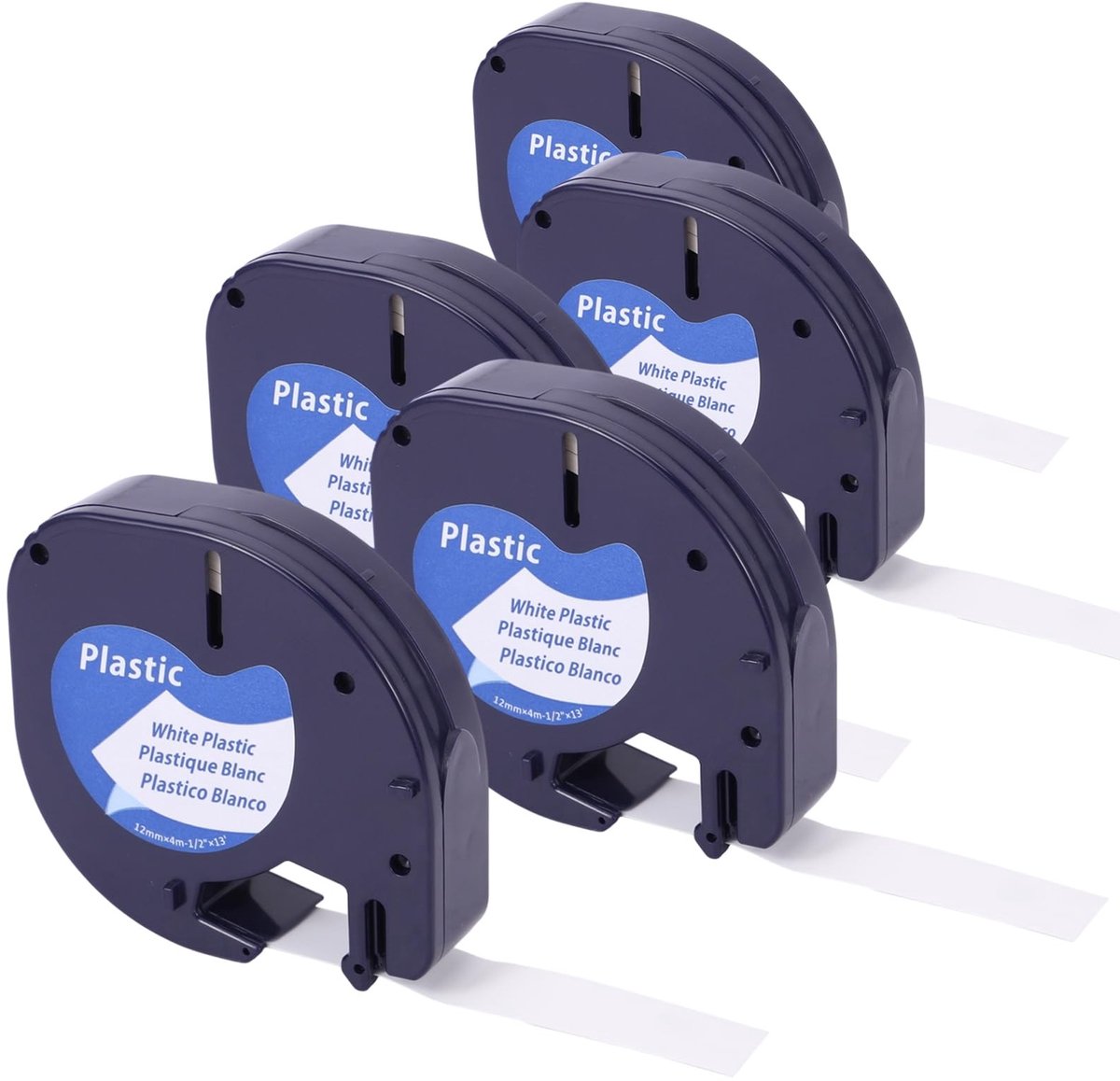 Solidchoice - Set van 5 Navulbare Labeltapes voor Dymo LetraTag