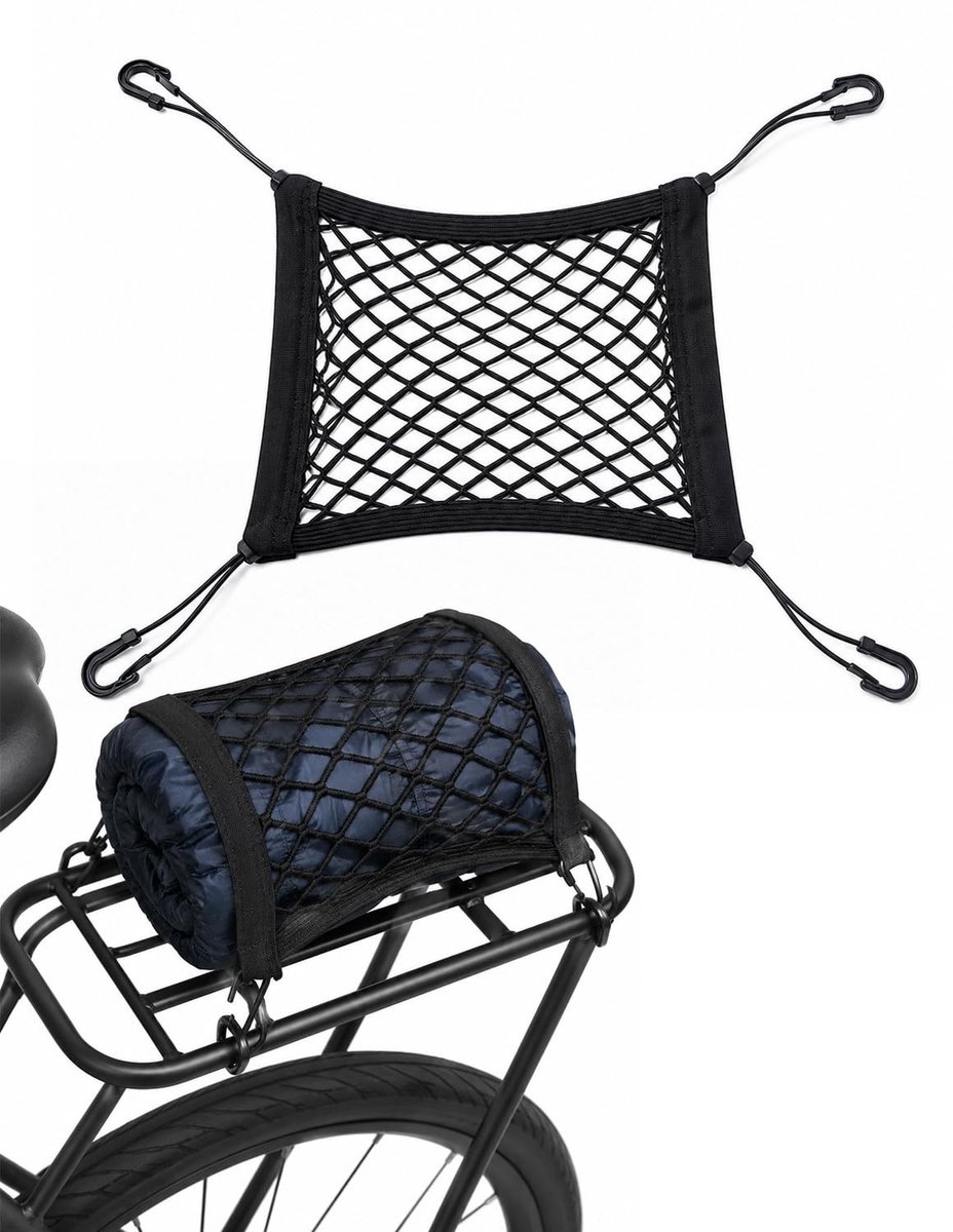 Solidchoice - Elastisch Bagagenet met 4 Haken