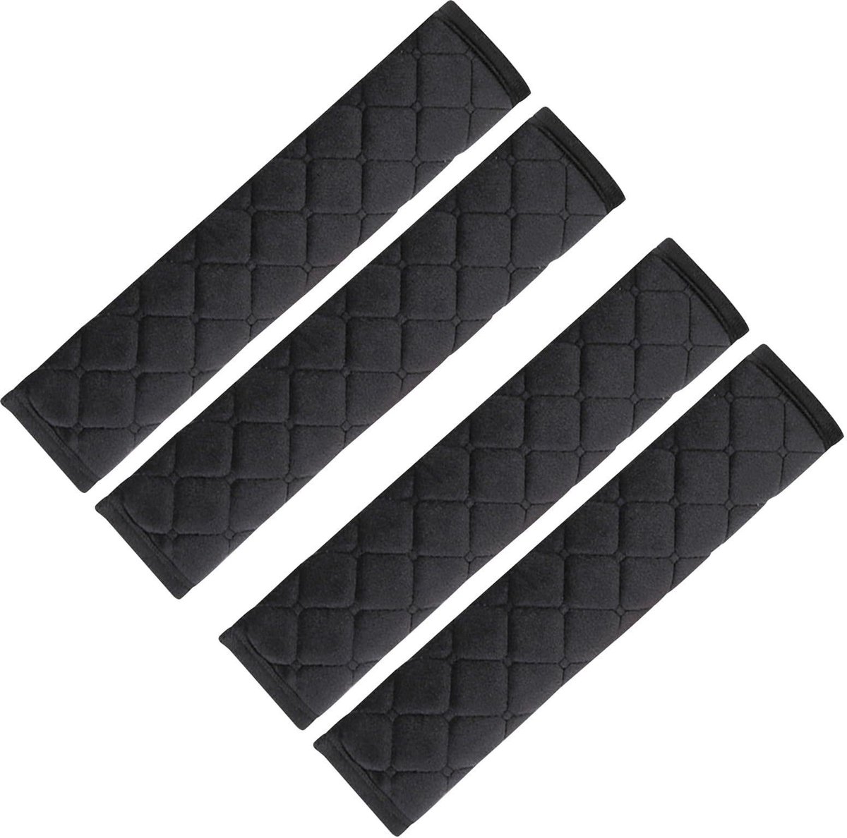 Solidchoice - Set van 4 Verwijderbare Autogordelbeschermers, Zacht en Comfortabel