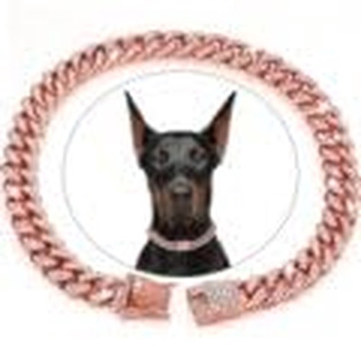 Solidchoice - Roségouden Halsketting voor Honden, 45 cm