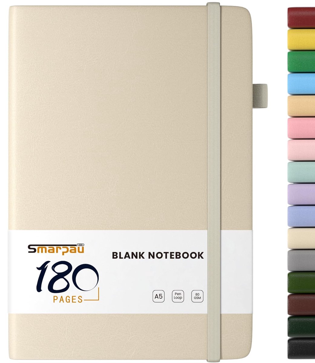 Solidchoice - A5 Notitieboek met 180 Pagina's en Hardcover