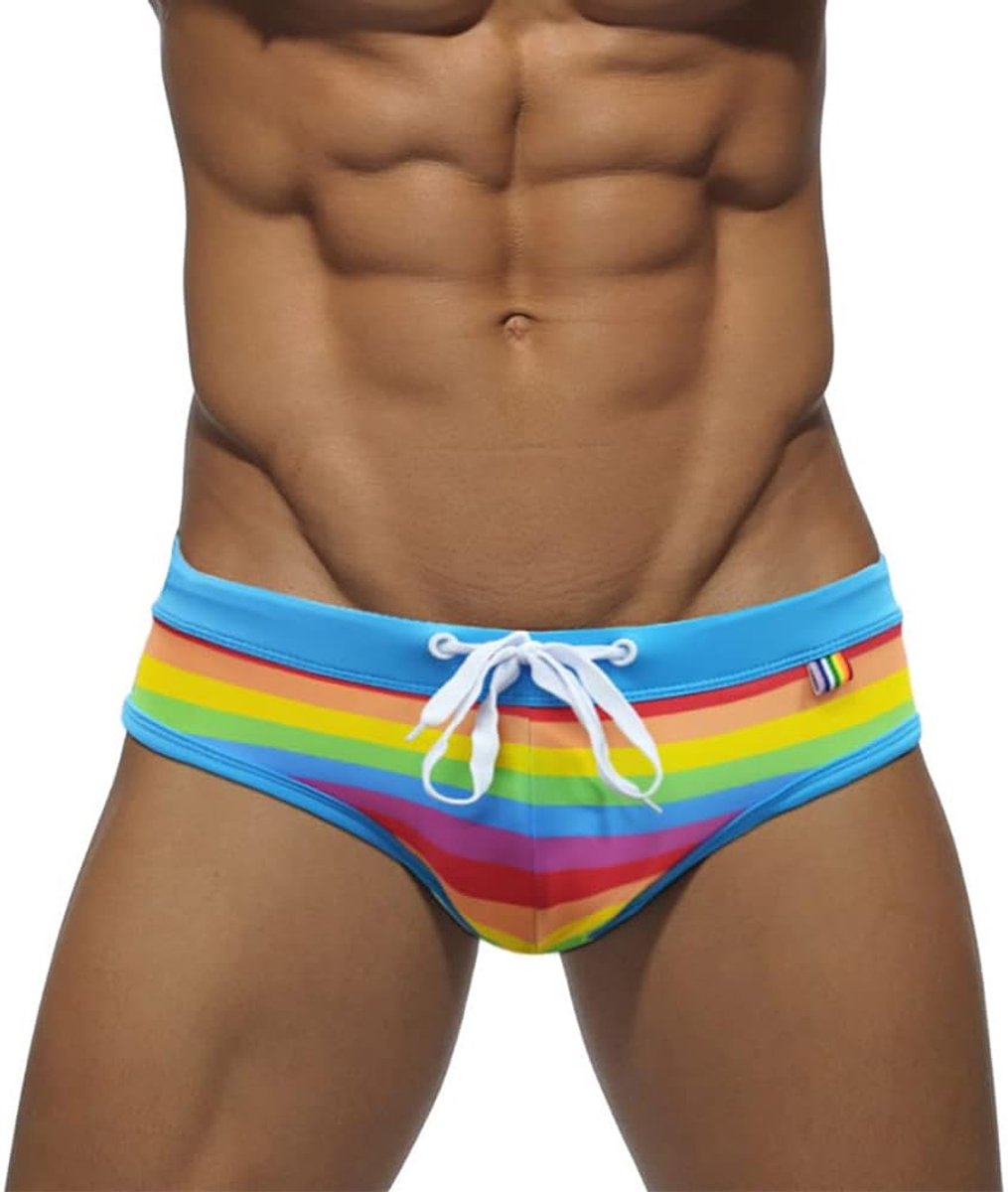 Zwemslips M - B Rainbow - Lage taille - Ideaal voor strandactiviteiten - ShopVlot