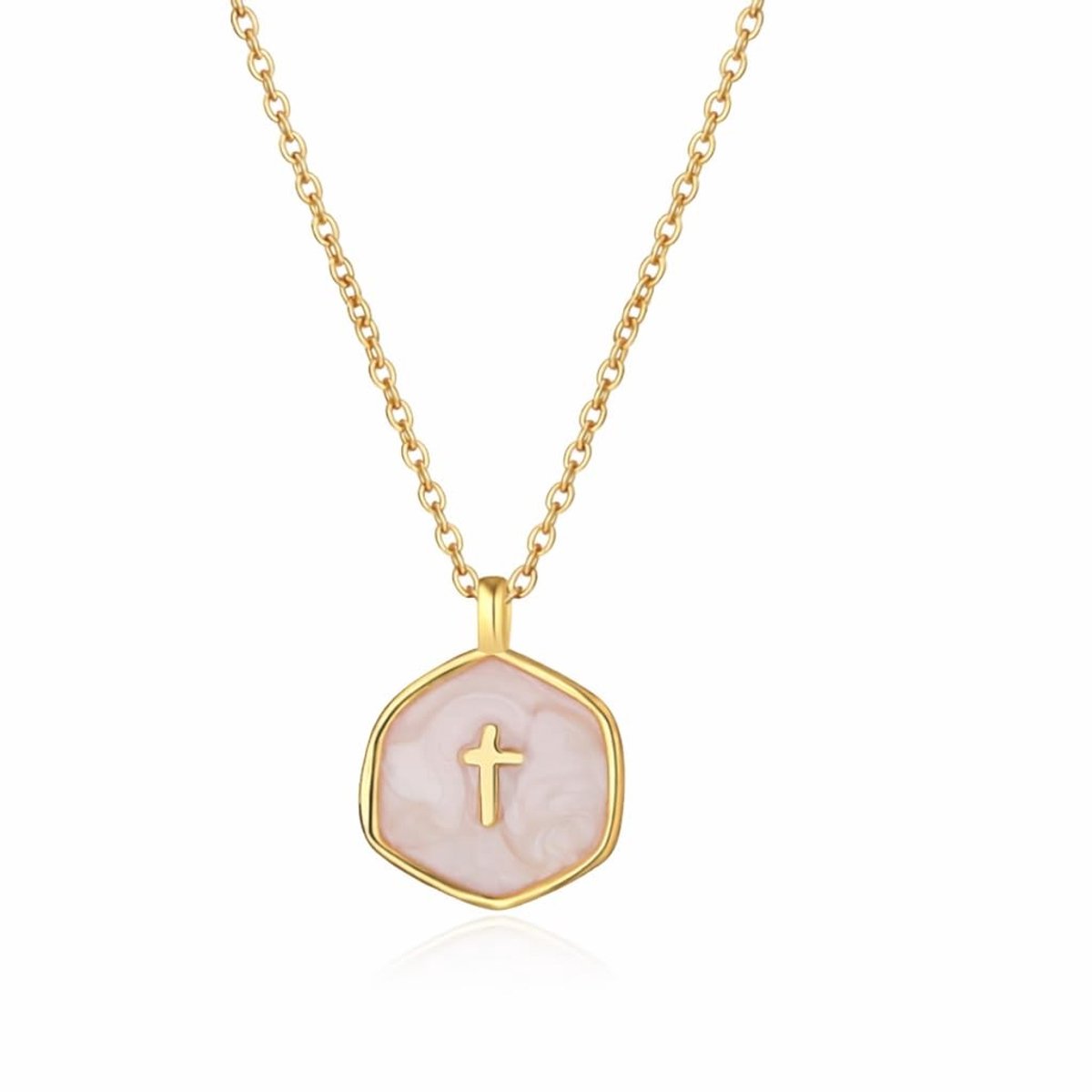 Solidchoice - Delicate Vergulde Kruisketting voor Dames en Meisjes