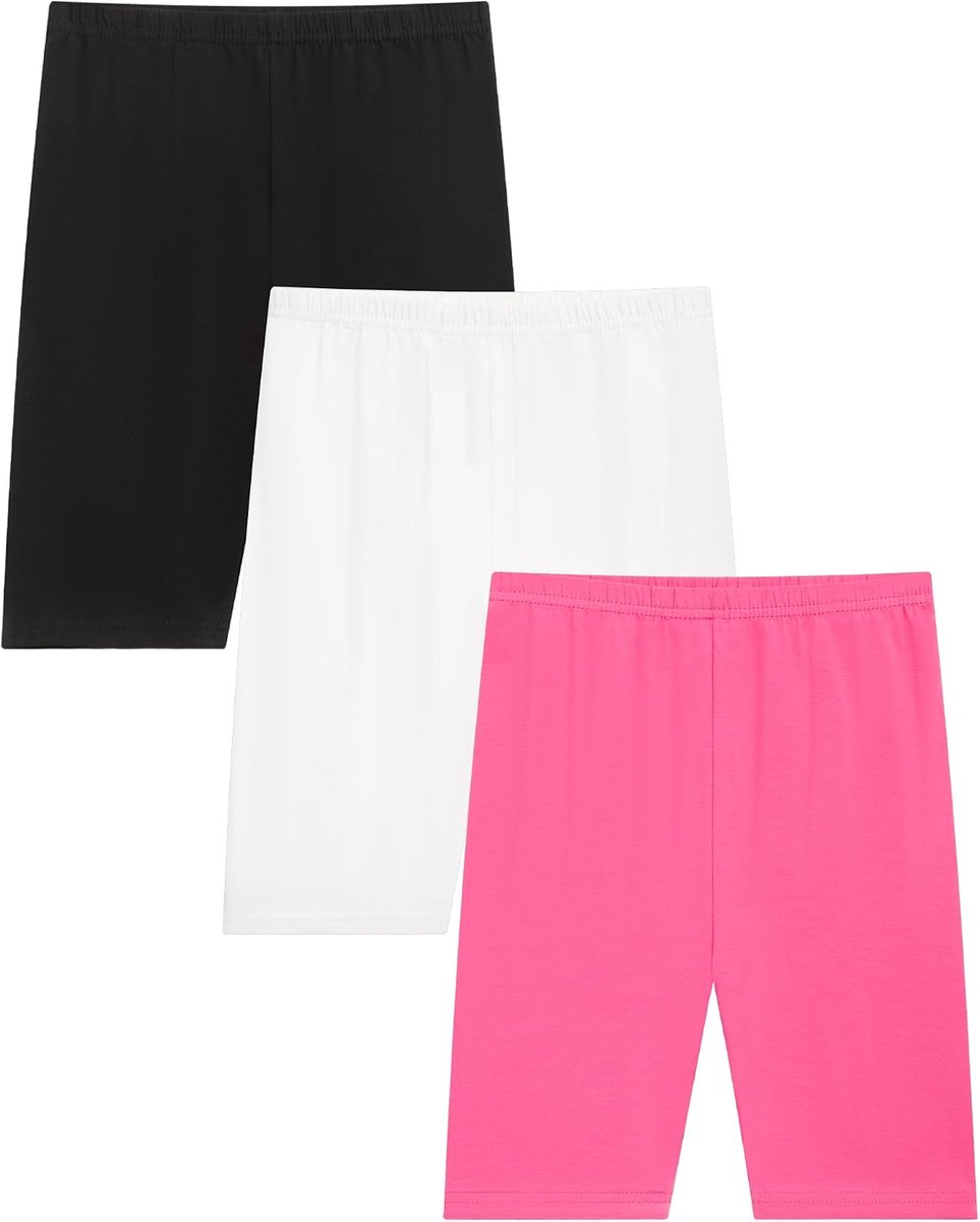 Fietsshorts meisjes 4-12 jaar - Katoen - 3 paar - Comfortabel voor sporten - ShopVlot