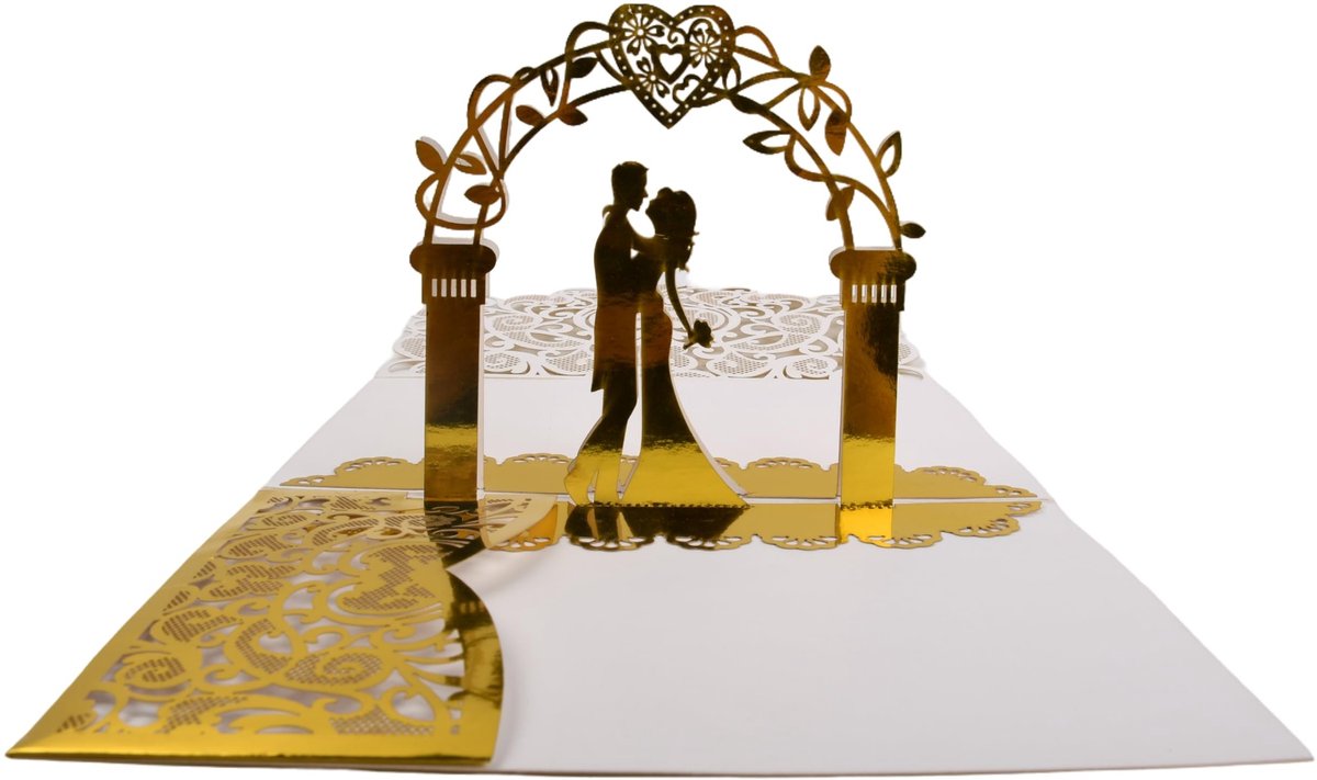 Solidchoice - 3D Pop-Up Wenskaarten Set voor Bruiloften