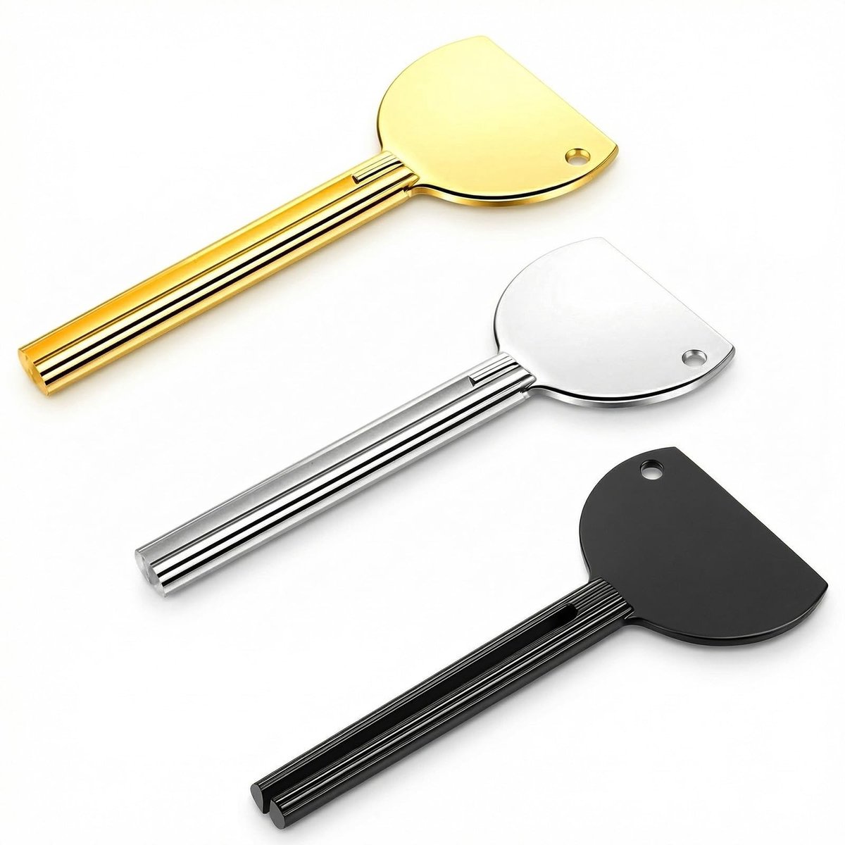 Solidchoice - Set van 3 Tandpasta Tube Knijpers van Roestvrij Staal