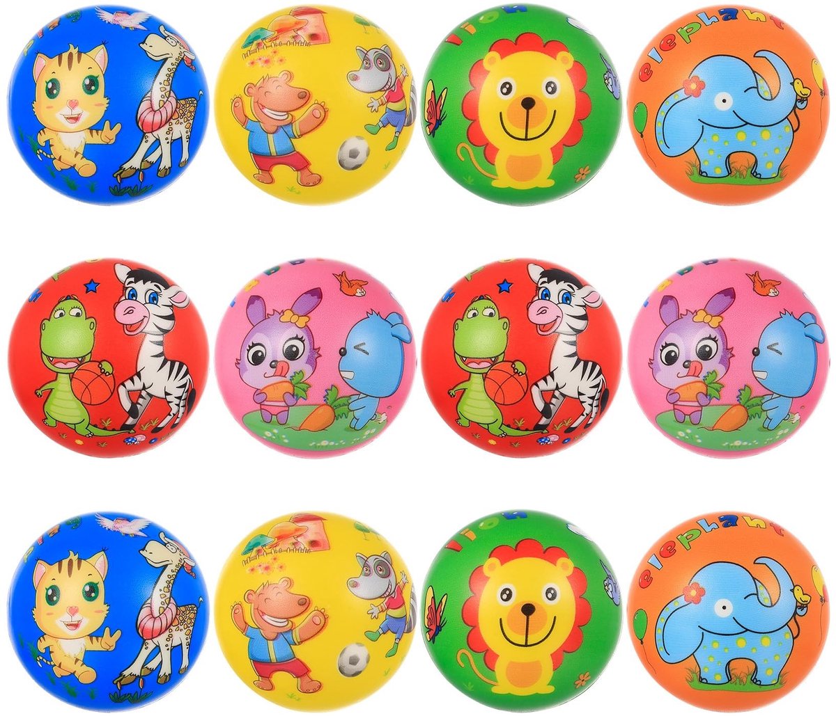 Solidchoice - Set van 12 Stressballen voor Volwassenen en Kinderen