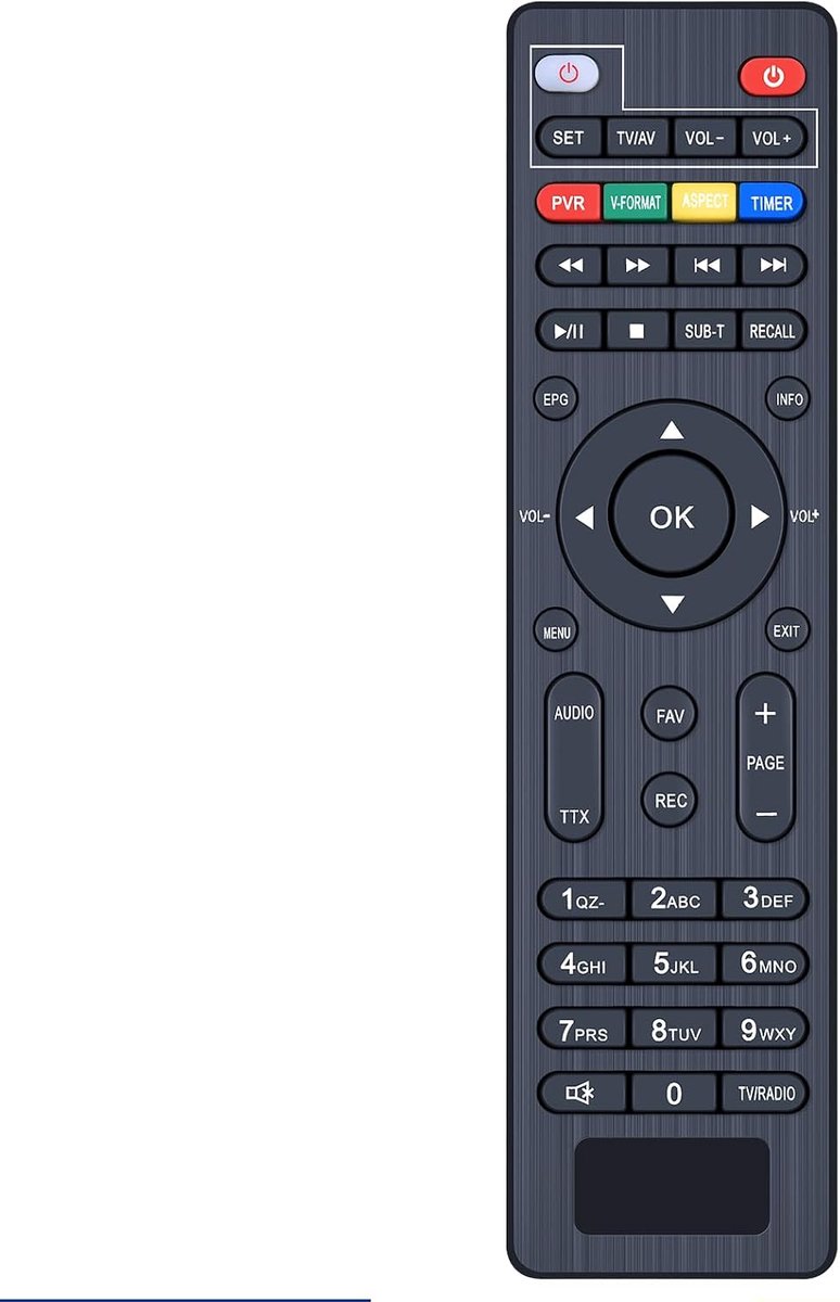 Remote control compatible with Dcolor DVB-S/S2 Satellite receiver - ShopVlot