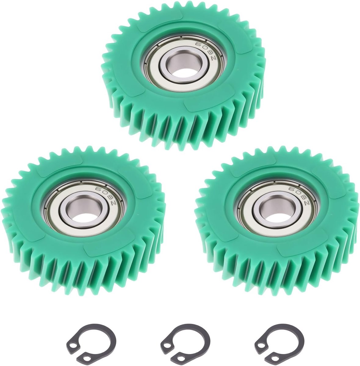 3 Stks 36T Nylon Skew Gear met 608 Lagers 8x11x38.5mm voor Elektrische Fiets Motor - ShopVlot