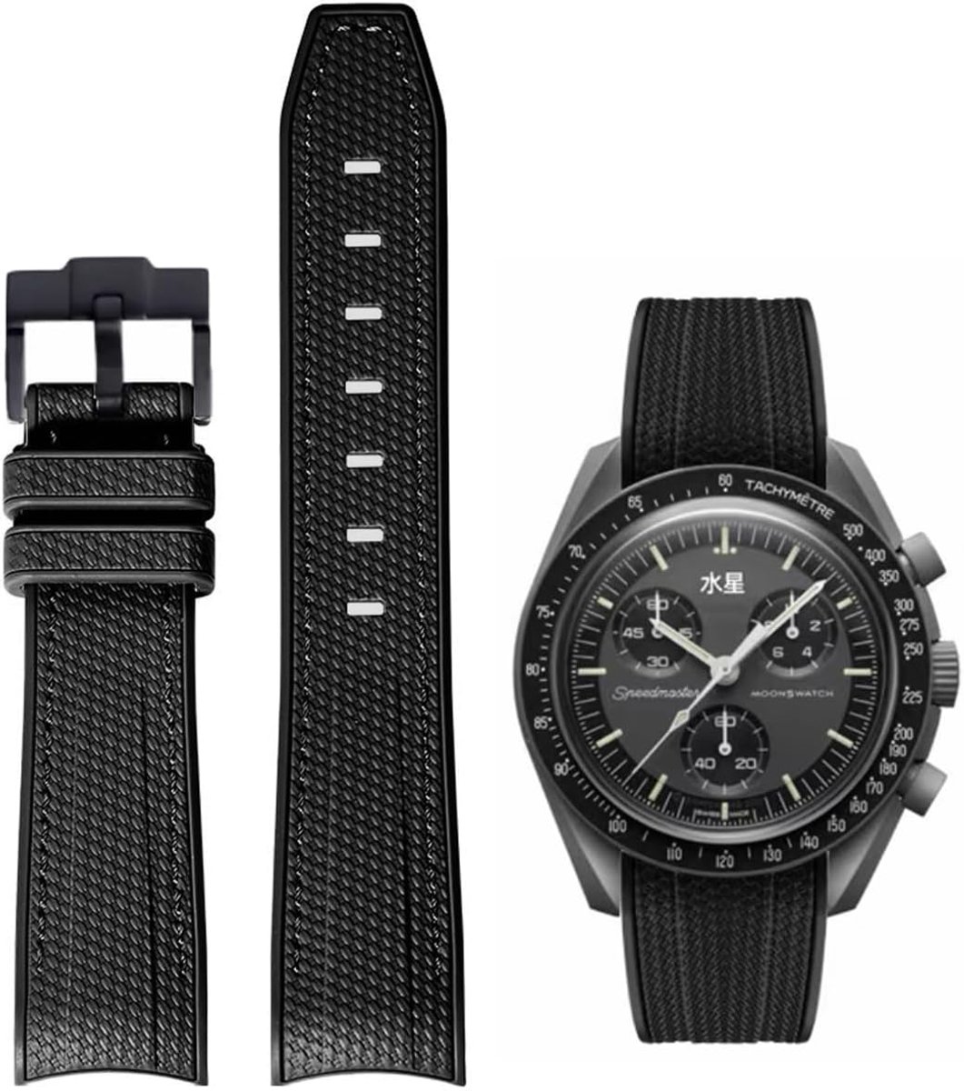 Watch Bands for Omega x Swatch Bracelet MoonSwatchRolex Watch 20mm Rubber Omega X Swatch Moonswatch Speedmaster - ShopVlot