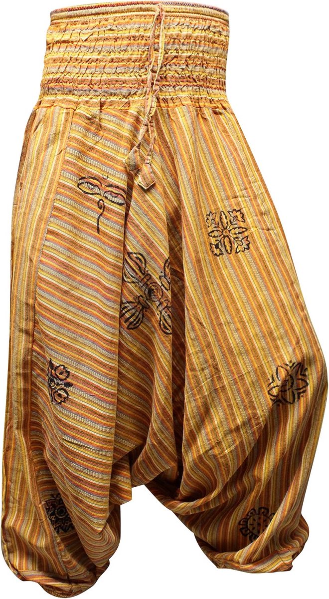 Shopoholic Fashion Acid Wash Cotton Harem Pants, Hippy Pants, orange, One size - ShopVlot