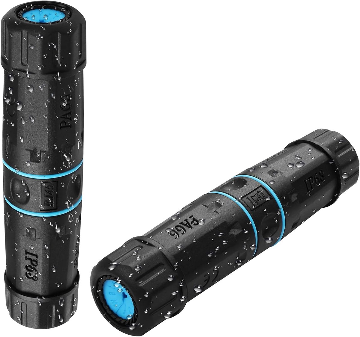 SinLoon RJ45 Connector, Waterproof, 2 Pack 10GB, Shielded Pure Copper RJ45 Bus to Bus IP68 Waterproof Ethernet Outdoor - ShopVlot