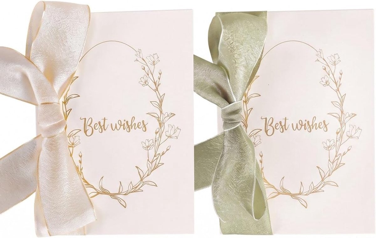 Libretti belofte bruiloft set met 2 elegante ansichtkaarten voor hem en haar voor de huwelijksceremonie - ShopVlot