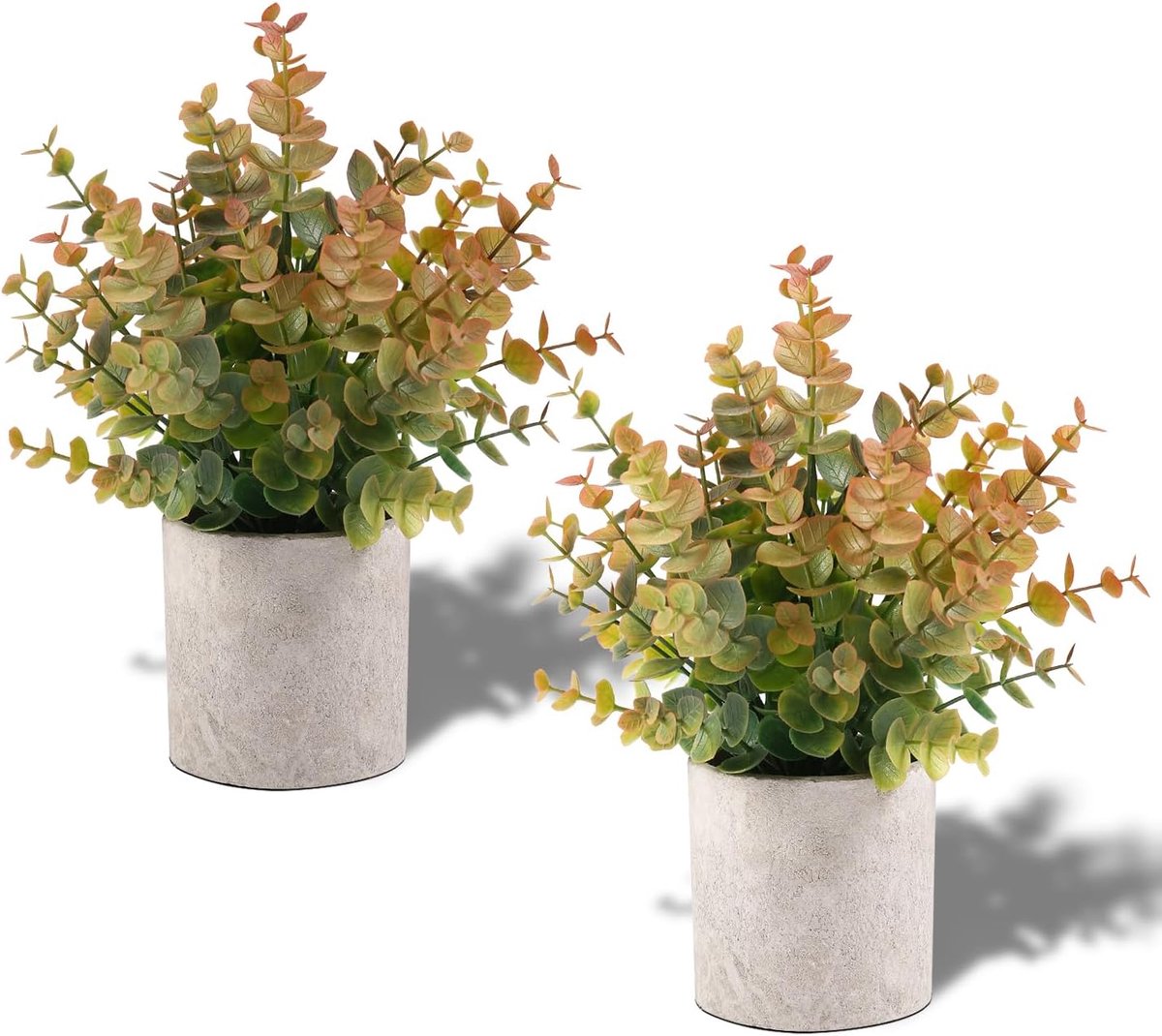 2 Pcs Artificial Plant Small Yellow Artificial Plants Potted Artificial Plants for Office Living Room Bedroom Bathroom - ShopVlot