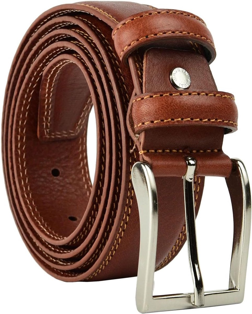 Conte Massimo Men's Genuine Leather Belt Made in Italy - ShopVlot
