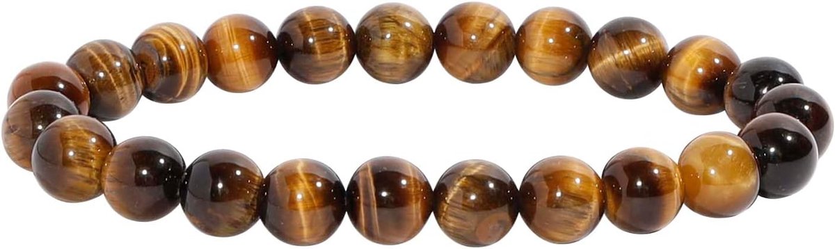 Tiger Eye Armband 8mm - Elastisch - Yoga Healing Energie - Geschikt voor Mannen en Vrouwen - ShopVlot