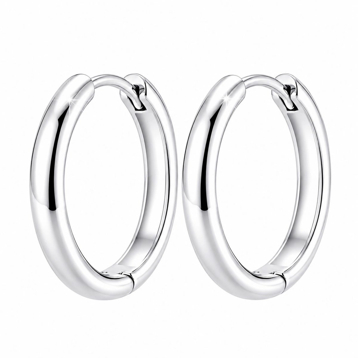 Dames Oorbellen Oorringen – 316L Chirurgisch Staal – Zilverkleurig – Hypoallergeen – 20 mm