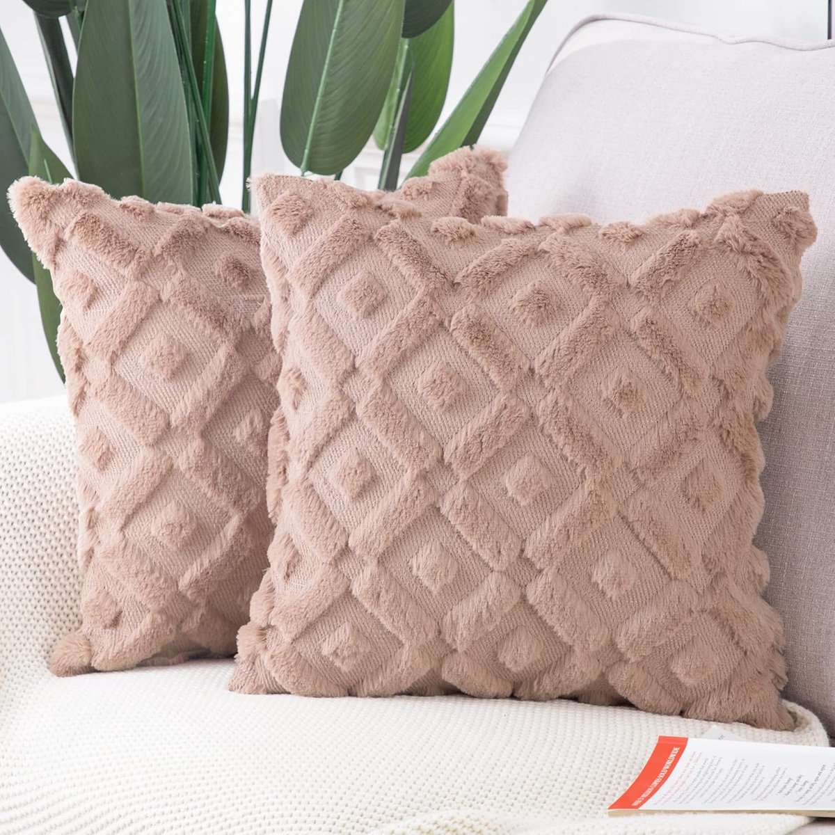 Decoratieve kussens 45x45cm - zachte pluche velvet - luxe stijl - perfect voor sofa en slaapkamer - ShopVlot