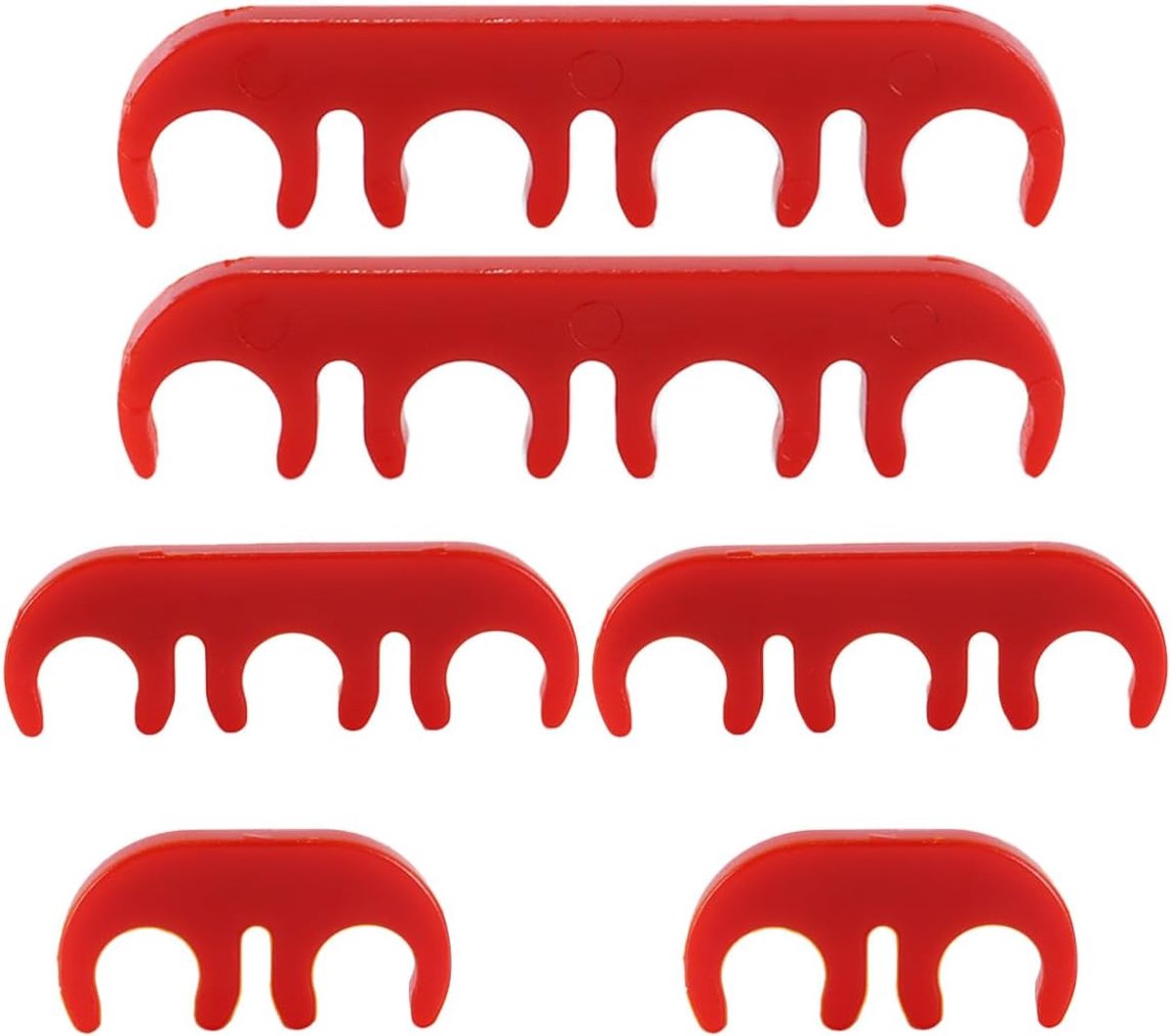 Sparkplug kabelseparator set 8mm - Rode clips - Houdt kabels op hun plaats - Beschermt tegen hitte - ShopVlot
