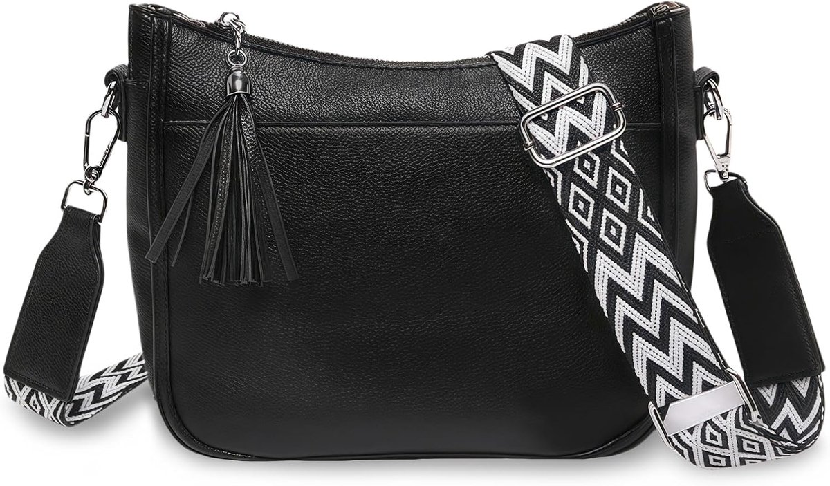 Crossbody bag zwart - compact - trendy design - ideaal voor dagelijks gebruik - ShopVlot