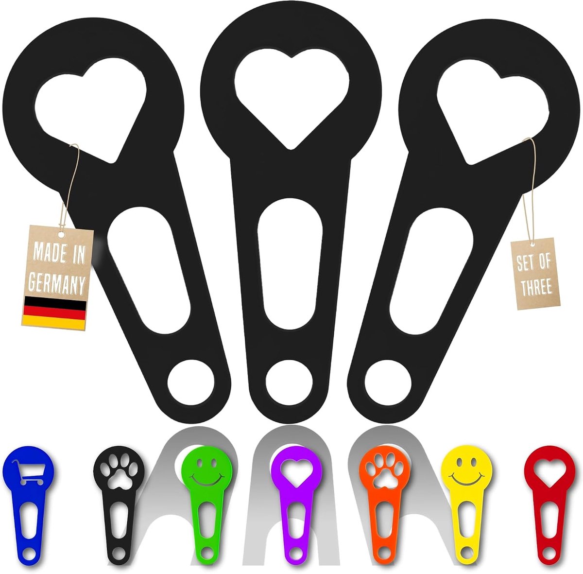 OnAir 3 x Shopping Trolley Release Release Release Key Ring Shopping Cart Coin Instantly Removable, 3 Pieces in a Set - ShopVlot
