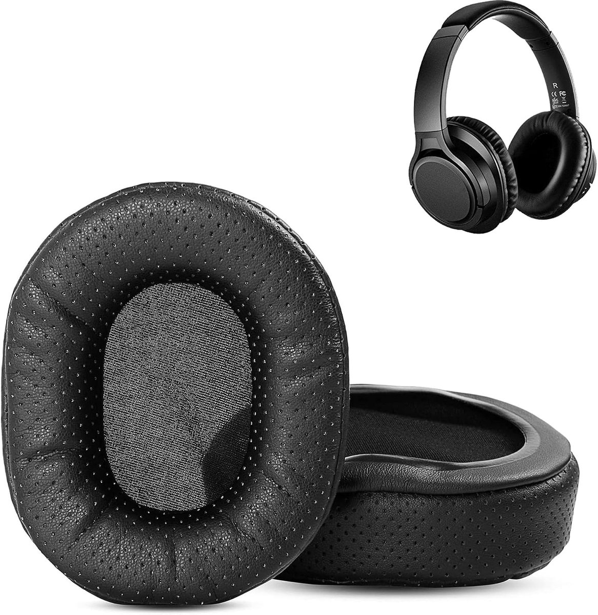 Ear Pads Compatible with Mpow H7 Bluetooth Headphones Ear Pads Replacement Pad (Perforated Protein Leather/Memory Foam) - ShopVlot