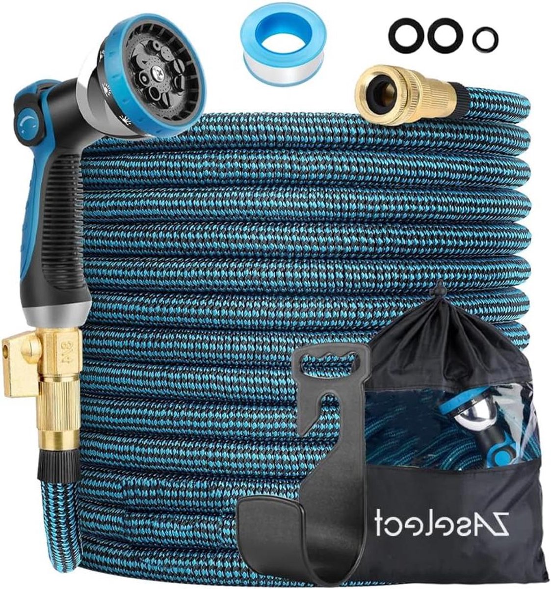 Uitbreidbare Tuinslang - Flexibele Waterslang - Water Geven - 10 Sproei Ppatronen - 45 meter - Blauw