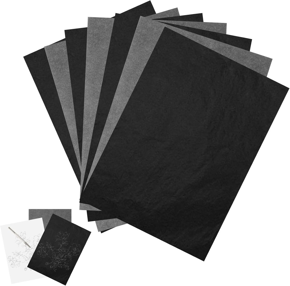 50 vellen transferpapier, koolstofpapier, A4-pauspapier, afhoudpapier, grafietpapier, A4 transferpapier voor papier - ShopVlot