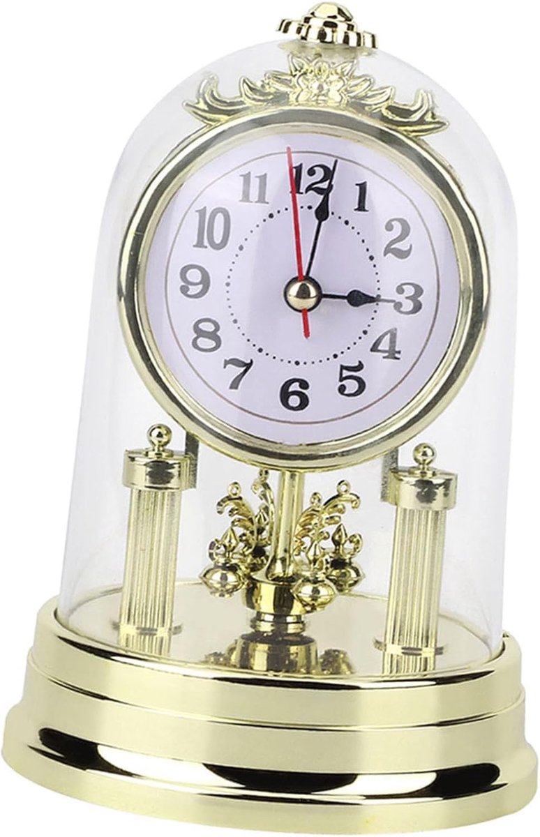 European Retro Style Living Room Clock, Antique Silent Table Clock Home Decoration Inch Vintage Wall Decorative - ShopVlot