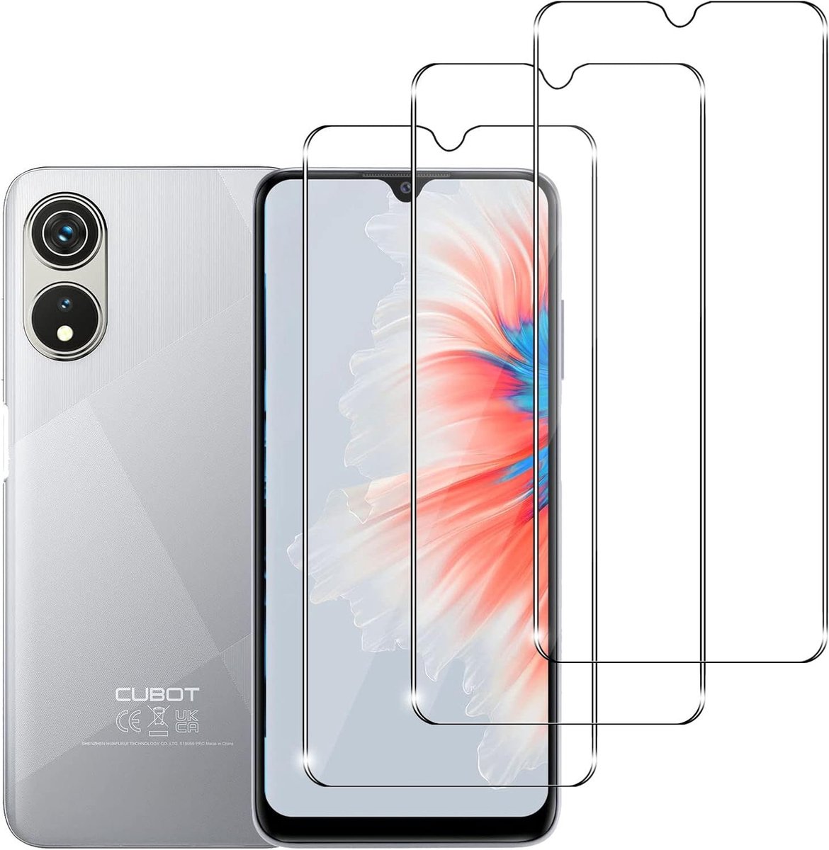 [ Pack of 3] Tempered Glass Film for CUBOT P60, 9H Tempered Glass Film, Anti-Scratch Glass Film, Scratch-Free, HD - ShopVlot