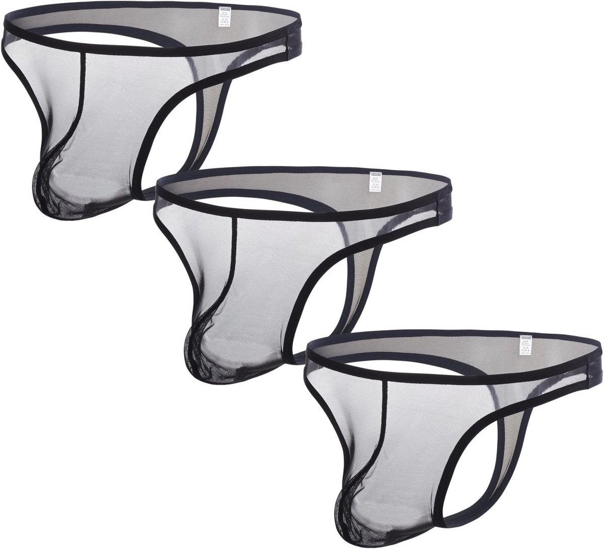 Men's thong, transparent and sexy with comfortable and skin-friendly and breathable mesh fabric - ShopVlot