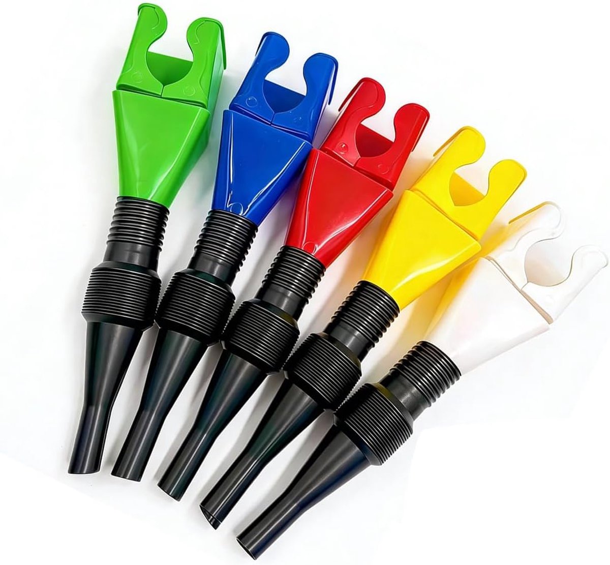 Set Da 5 Imbuti Per Carburante Imbuto Pieghevole Con Tubo Flessibile E Chiusura A Clip, Senza Tenuta A Mano, Per Moto - ShopVlot