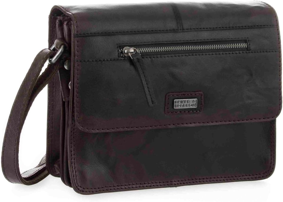 Spikes & Sparrow Shoulder bag leather 22 cm, Brown - ShopVlot