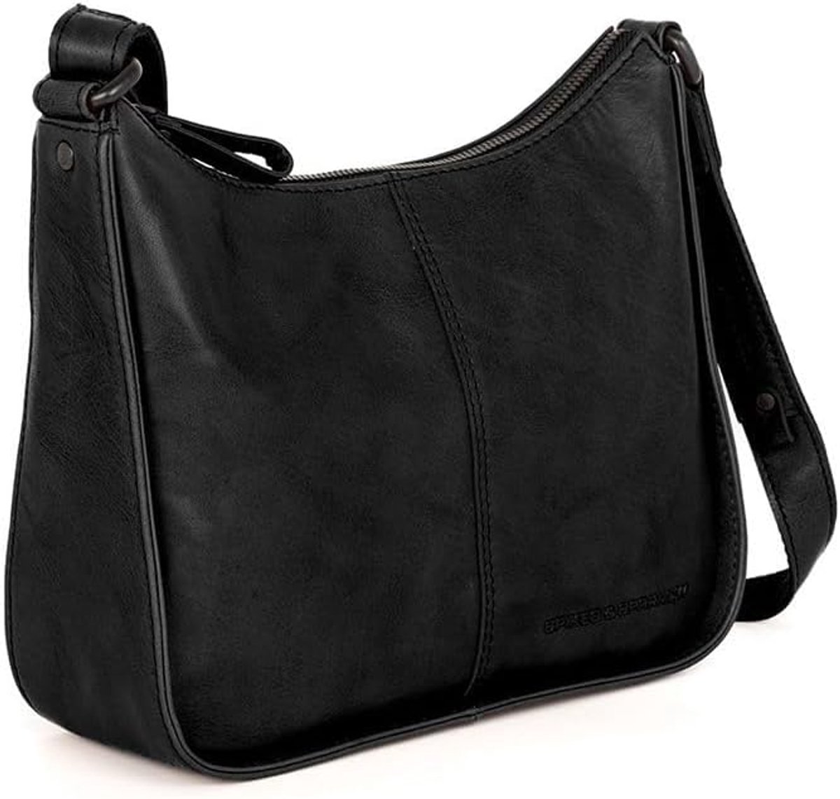 Leather Crossbody Bag - Evie - Black - ShopVlot