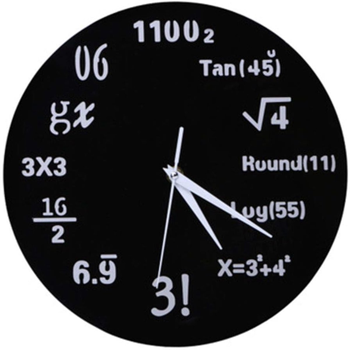 Math Wall Clock, Novelty Timelike Unique Wall Clock Mathematical Formulas Clock, Simple Mathematical Equation for - ShopVlot