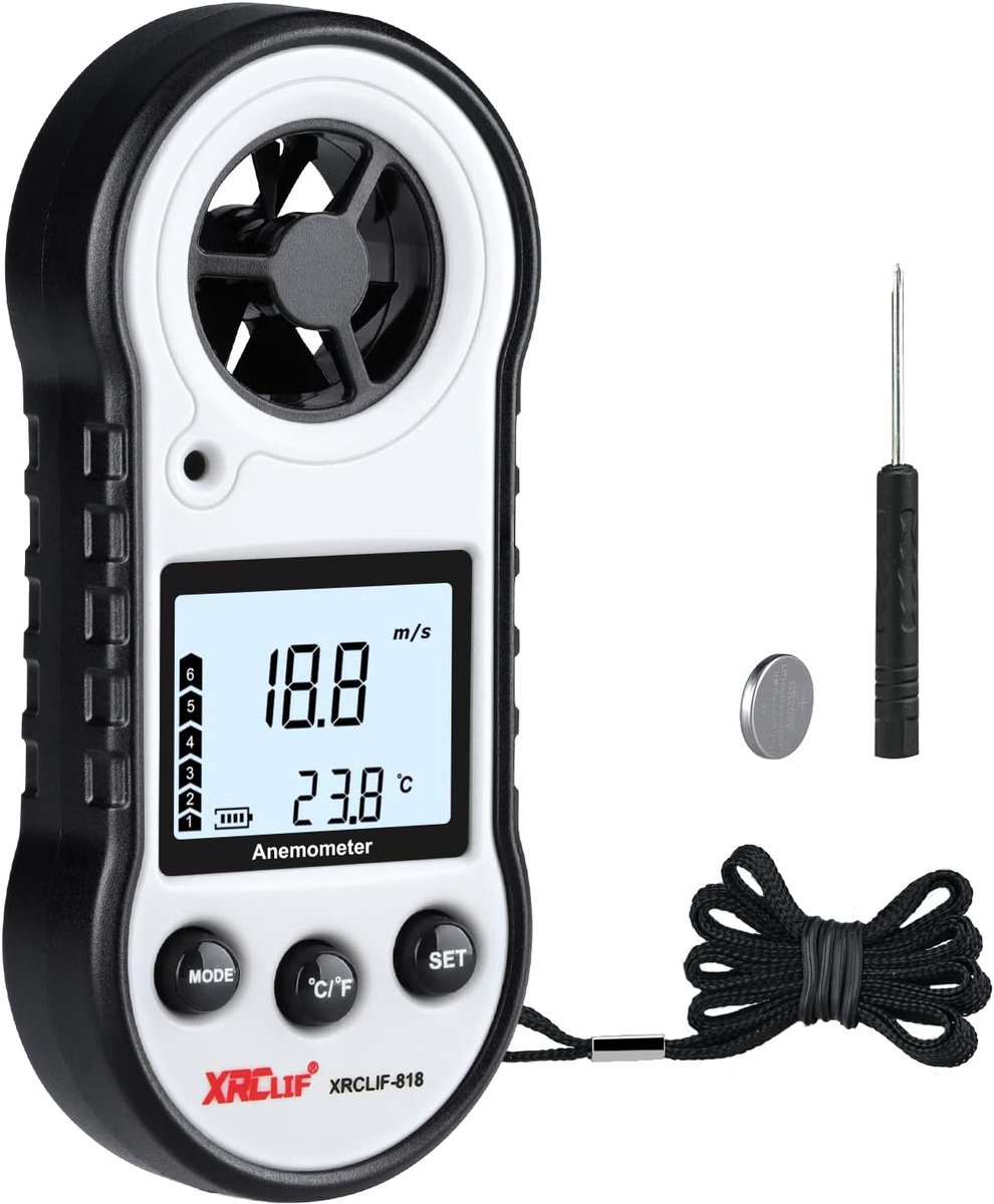 Digital Wind Speed Meter Anemometer Handheld Wind Gauge Air Flow Rate Meter for Measuring Temperature/Speed Wind - ShopVlot