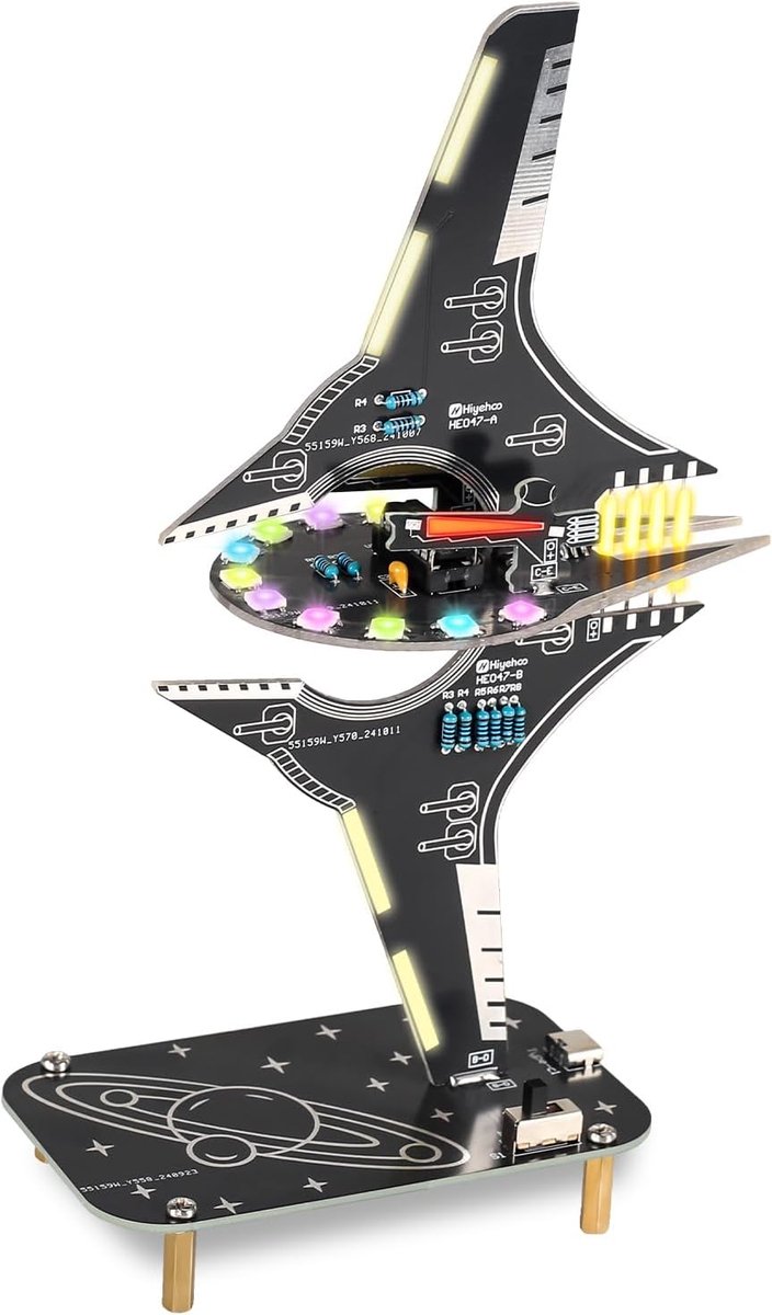 DONGKER Soldering Building Kit, Spaceship Styling, RGB LED Light, Solder Exercise Kit, DIY Soldering Project, Lamps - ShopVlot