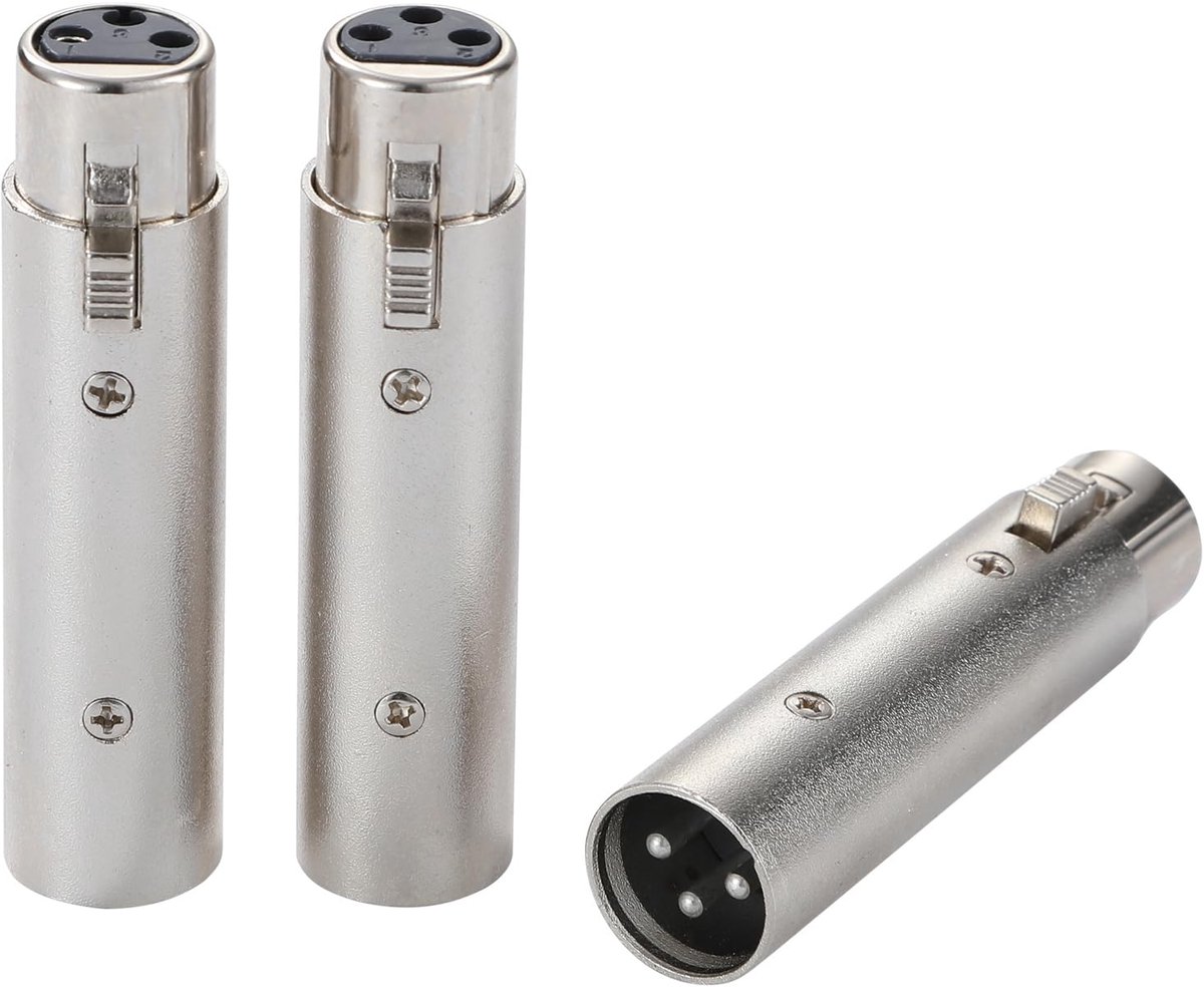 XLR gender changer 3 pin - vrouwelijke naar mannelijke connector - hoogwaardig materiaal - m-winkel