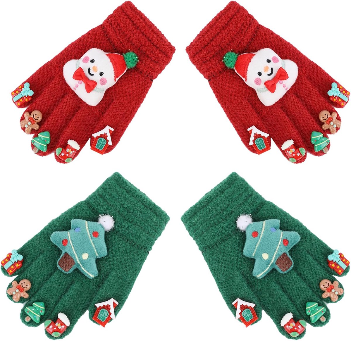 Kinderen gebreide winterhandschoenen - magisch wol - cartoon ontwerpen - houdt handen warm - ShopVlot