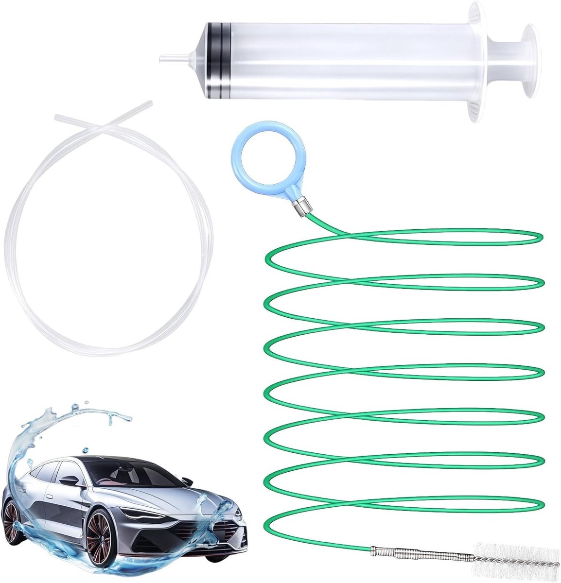 Auto schuifdak reinigingsborstel - Flexibel - 500 cm - Duurzame borstel met extra borstels - Voor Auto- en Huishoudelijk Gebruik