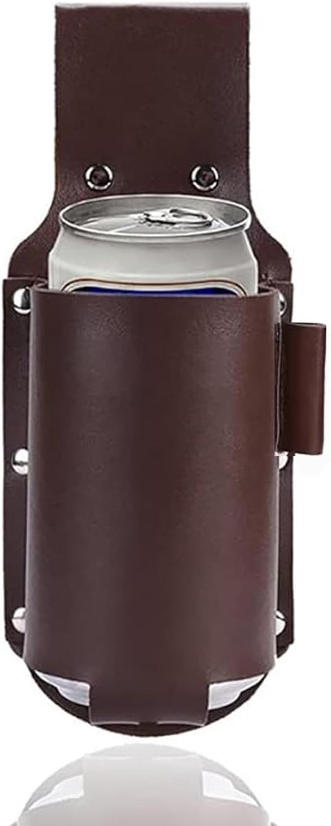 Beer Belt met penhouder - leren fleshouder - robuust en praktisch - ideaal voor camping - ShopVlot